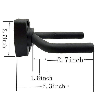 Guitar Hanger Wall Mount 5-Pack Black with Screws Compatible with Guitars.