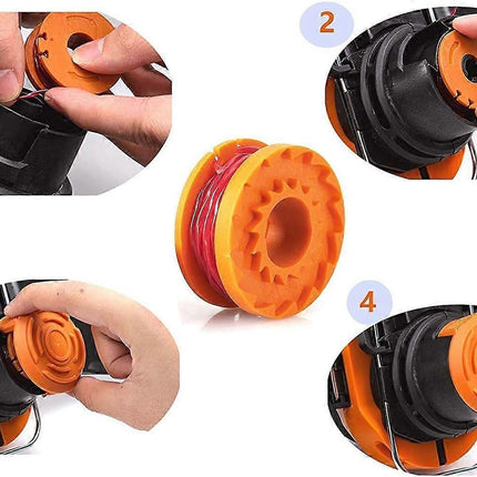 12-pack Trimmer Line for Worx 20V Trimmers, Durable Replacement Spool for Pool Cover and Edge Trimmers, Improved Cutting Speed.