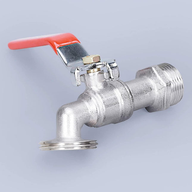 1000L tank tap with garden hose connector, S60x6 IBC tap connection.