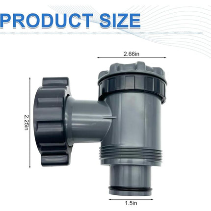 Pool Pump Replacement Parts Inlet and Outlet Valve Compatible with Coleman Intex Bestway for 1-1/2 Inch Hose 2 Set.