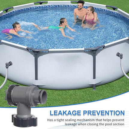 Pool Pump Replacement Parts Inlet and Outlet Valve Compatible with Coleman Intex Bestway for 1-1/2 Inch Hose 2 Set.
