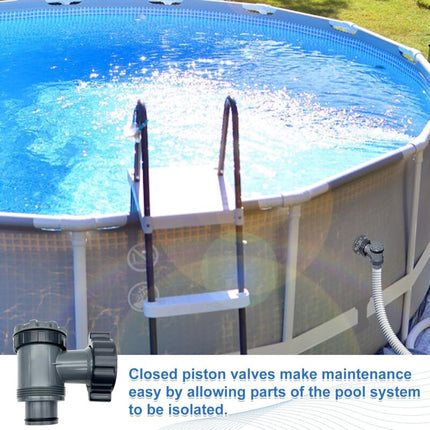 Pool Pump Replacement Parts Inlet and Outlet Valve Compatible with Coleman Intex Bestway for 1-1/2 Inch Hose 2 Set.