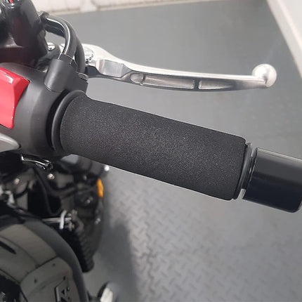 2-pack motorcycle anti-vibration handle covers Inner diameter: 31mm (applicable range: 3.17-3.68 cm) Comfort foam non-slip for all handles.