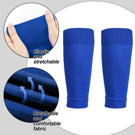 Soccer Shin Guards Sleeves Leg Socks Compatible with Football Socks for Unisex Children Youth.