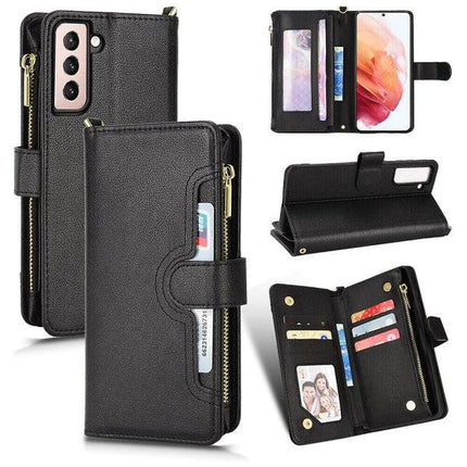 Compatible with Samsung Galaxy S21 5G Case Magnetic Leather Wallet Samsung Card Holder Protective Cover.