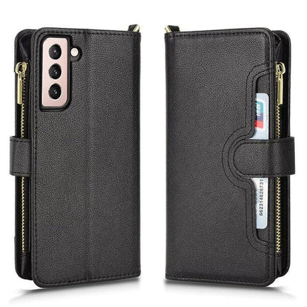 Compatible with Samsung Galaxy S21 5G Case Magnetic Leather Wallet Samsung Card Holder Protective Cover.