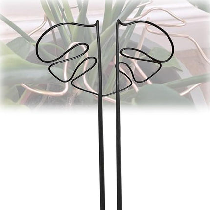 Monstera-shaped plant support, reusable sturdy alloy plant support, plant support for indoor and outdoor plants, including Flow.