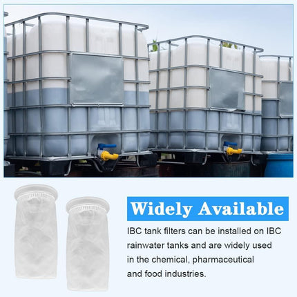 2pcs Nylon IBC Filter, IBC Rainwater Tank Filter Washable IBC Replacement Filter Nylon - IBC Tank Lid Fitting (105mm).
