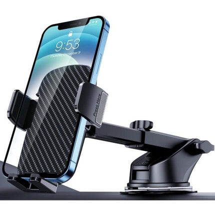 Universal Car Phone Holder with Military Suction Cup, 360° Rotation, Dashboard Mount for GPS \u0026 Phones.