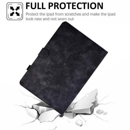 Compatible with Samsung Galaxy Tab A 10.1 2016 T580 T585 Shockproof Case Black Pu Leather Butterfly Floral Pattern Samsung.