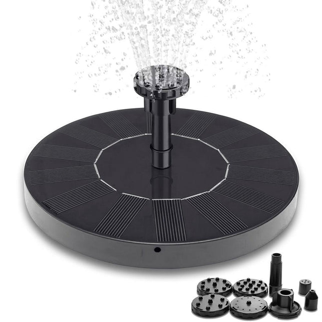Promotion at a low price! Fountain - Solar Fountain / Water Fountain Solar Cell - 16 cm Black Black—max Black Black.