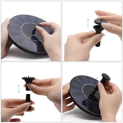 Promotion at a low price! Fountain - Solar Fountain / Water Fountain Solar Cell - 16 cm Black Black—max Black Black.