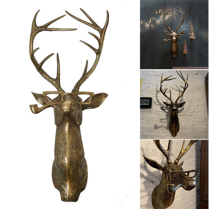 Frankie Stag Animal Resin Hanging Ornament Wall Art Gift.