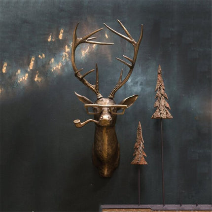 Frankie Stag Animal Resin Hanging Ornament Wall Art Gift.