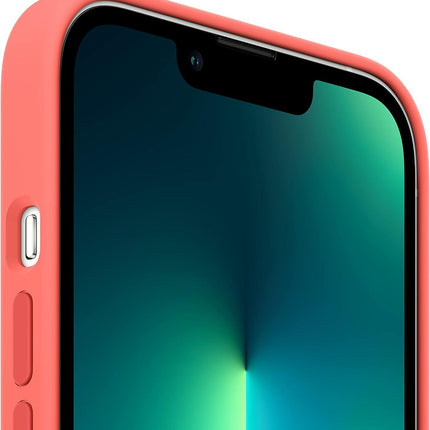 Compatible with Apple Silicone Case for iPhone 13 Pro MagSafe Pomelo Pink.