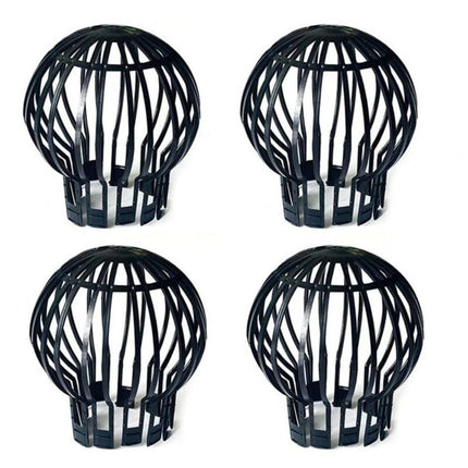 4-Pack Plastic Downspout Protectors - Compatible with Various Downspouts, Prevents Blockages from Leaves, Moss, Mud, Debris, 4 Units.