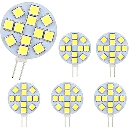 G4 LED Bulb 2W 12-24V Warm White 3000K 200LM Non-Dimmable 12x5050 SMD for Cabinets Compatible with Phillips Oral-B Braun.