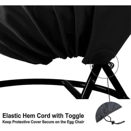 Barsinfi Oxford Zipper Hanging Chair Cover 190 X 115 Cm Waterproof Cover for Garden and Outdoor Furniture 190 X 115 Cm_max.