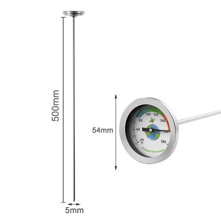 Compost Thermometer with Max Dial for Garden Soil Measurement Portable.
