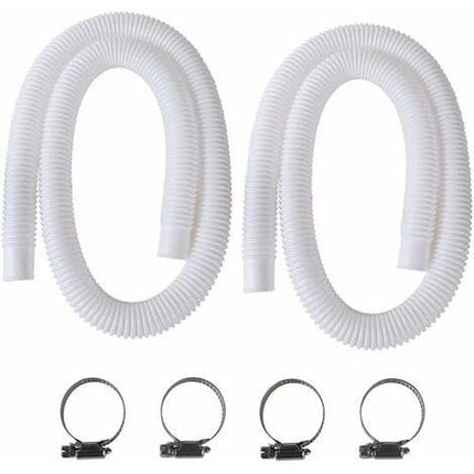 Pool Hose, 2 pcs 32 mm hose for above ground pool, 150 cm pool pump hose for Intex 330 GPH, 530 GPH and 1000 GPH/NC/_max Black Black.