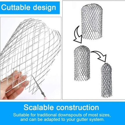 4-pack expandable metal gutter filter screens, leaf strainers, gutter and downspout guards - max.