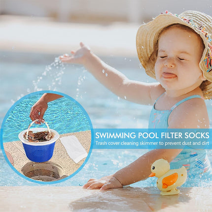 Pool Filter Socks 20pcs for Above Ground Pool Skimmer Compatible with Pool Pump.