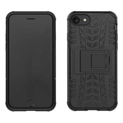 iPhone 7 8 SE 2020 2022 Compatible Ultimate Shockproof Stand Case Black.