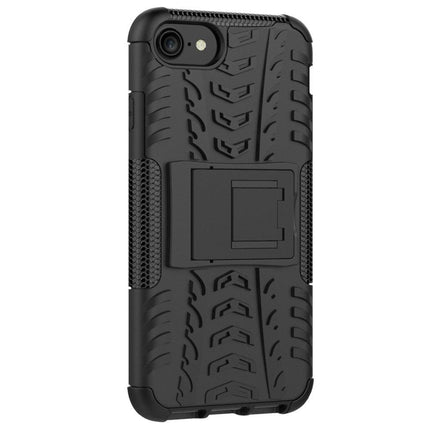iPhone 7 8 SE 2020 2022 Compatible Ultimate Shockproof Stand Case Black.