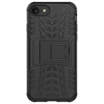 iPhone 7 8 SE 2020 2022 Compatible Ultimate Shockproof Stand Case Black.