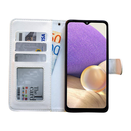 Compatible with Samsung Galaxy A32 5G Leather Case Protection White Max White.