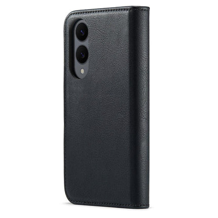 Magnetic Wallet for Compatible with Samsung Galaxy S25 Edge Black Case 2-in-1 with Card Holder.