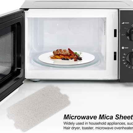 6 pcs Microwave Mica Waveguide Protector Plates 6.4x11.7cm Replacement Sheet Compatible with Microwave Repair Accessories.