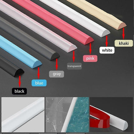 Shower Barrier Water Barrier 200cm Bendable Gray Compatible with Most Brands.