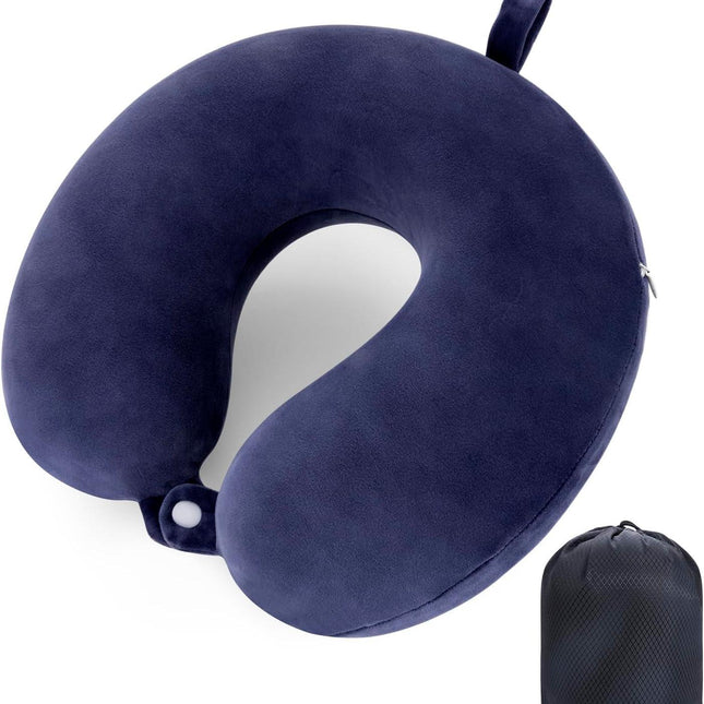 Travel Pillow Neck Pillow Memory Foam Travel Pillows Head Support Pillow for Airplane Train Car Office Travel Essential Flight Pillows for a Long Time Navy Blu Navy Blue One Size.