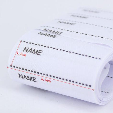 200 pcs iron-on labels woven labels Name labels with names to write labels School name labels, white，Fonepro.