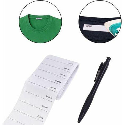 200 pcs iron-on labels woven labels Name labels with names to write labels School name labels, white，Fonepro.