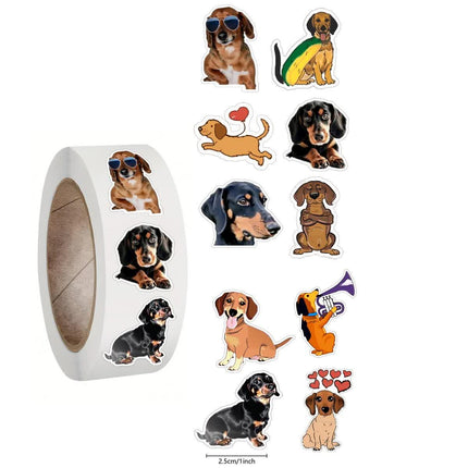500pcs Cartoon Animal Roll Stickers Bee Horse Dog Chicken Frog Unicorn Notebook Stickers Waterproof Self-adhesive Paper with Hefe Frog.