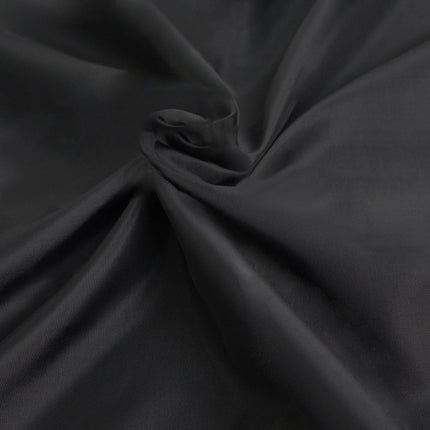 Black Waterproof Mildew Resistant Solid Color Shower Curtain.