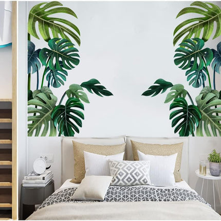 Tropical Green Plant Wall Sticker DIY Decorative Sticker for Home.