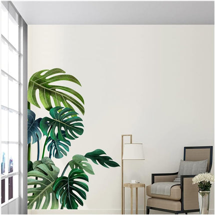 Tropical Green Plant Wall Sticker DIY Decorative Sticker for Home.