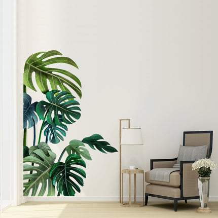 Tropical Green Plant Wall Sticker DIY Decorative Sticker for Home.