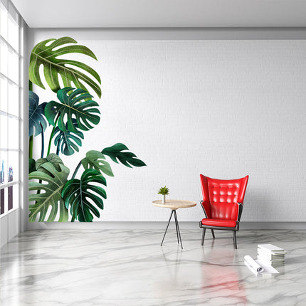 Tropical Green Plant Wall Sticker DIY Decorative Sticker for Home.
