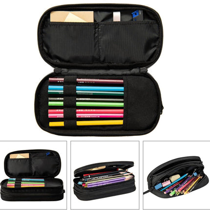 Blue sports pencil case with soccer motif, spacious and durable pencil case with zippers, soccer pencil case Soccer Blue Soccer Blue.
