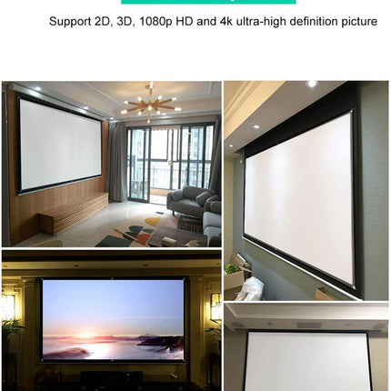 Portable 100 Inch 16:9 Projector Screen Foldable Home Theater Indoor Outdoor Movie Screen.