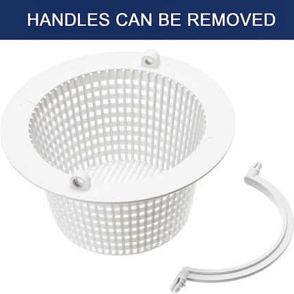 Pool Filter Basket, 15.8 x 7.6 cm pool hole basket with handle safe plastic replacement pool filter basket pool strainer basket for swimming pool With handle.