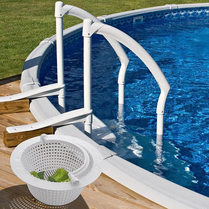 Pool Filter Basket, 15.8 x 7.6 cm pool hole basket with handle safe plastic replacement pool filter basket pool strainer basket for swimming pool With handle.