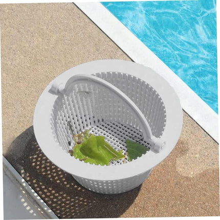 Pool Filter Basket, 15.8 x 7.6 cm pool hole basket with handle safe plastic replacement pool filter basket pool strainer basket for swimming pool With handle.