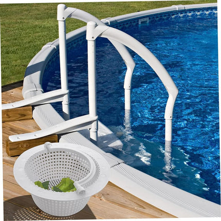 Pool Filter Basket, 15.8 x 7.6 cm pool hole basket with handle safe plastic replacement pool filter basket pool strainer basket for swimming pool With handle.