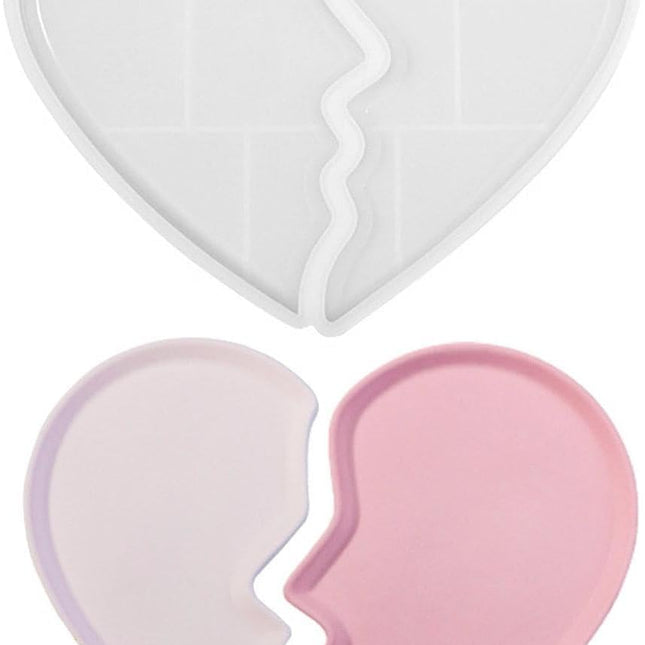 Heart Jewelry Tray Silicone Mold, Epoxy Resin Casting Mold for Jewelry Storage.