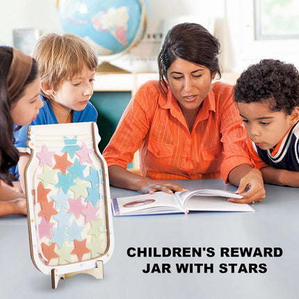 Star Reward Jar and Dinosaur Reward Board with Positive Behavior Chart for Classroom Management.